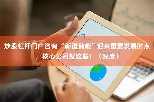 炒股杠杆门户咨询 “新型储能”迎来重要发展时点，核心公司就这些！（深度）